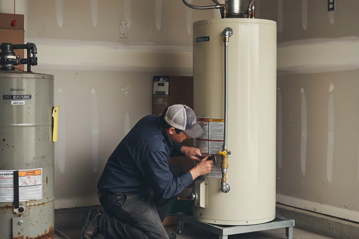 Water heater and shutoff valve replacement in Sharps Chapel